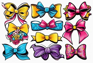 Princess bows tattoo idea