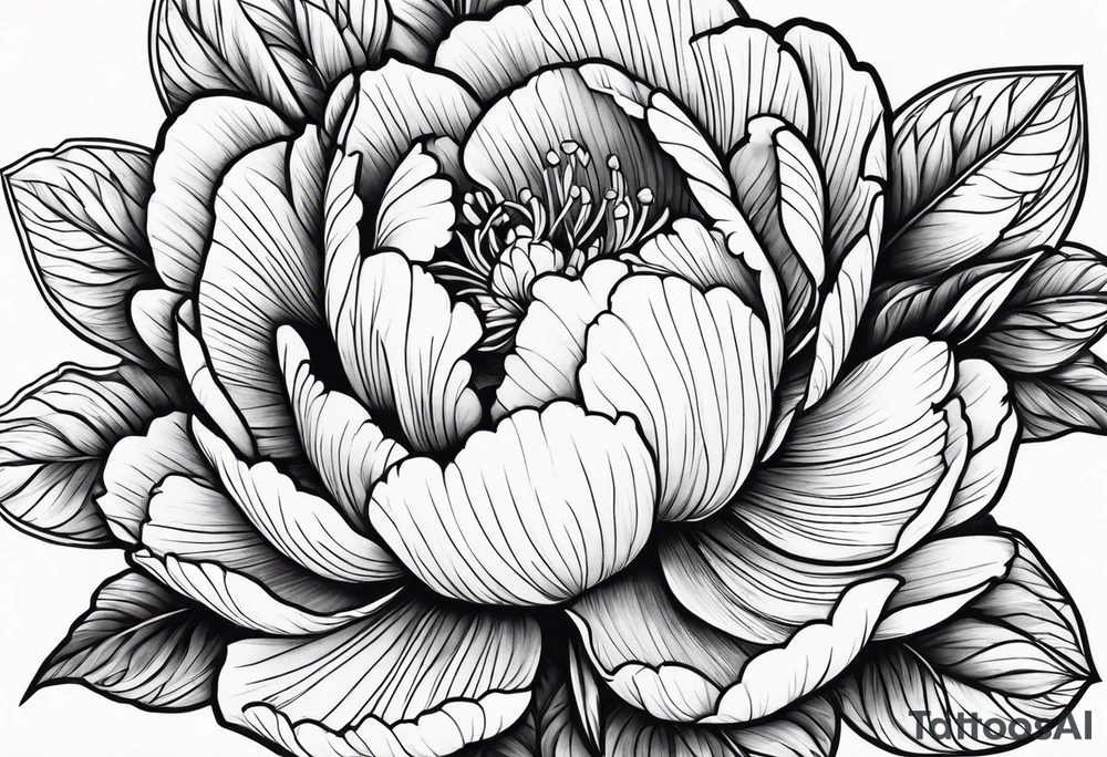 Peony tattoo idea