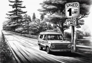 speed limit sign tattoo idea