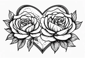 Schwarzes Herz, Stacheldraht, Leuchtturm zwei Rosen mum and dad tattoo idea