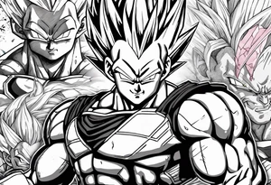 Vegeta sacrifice against buu tattoo idea