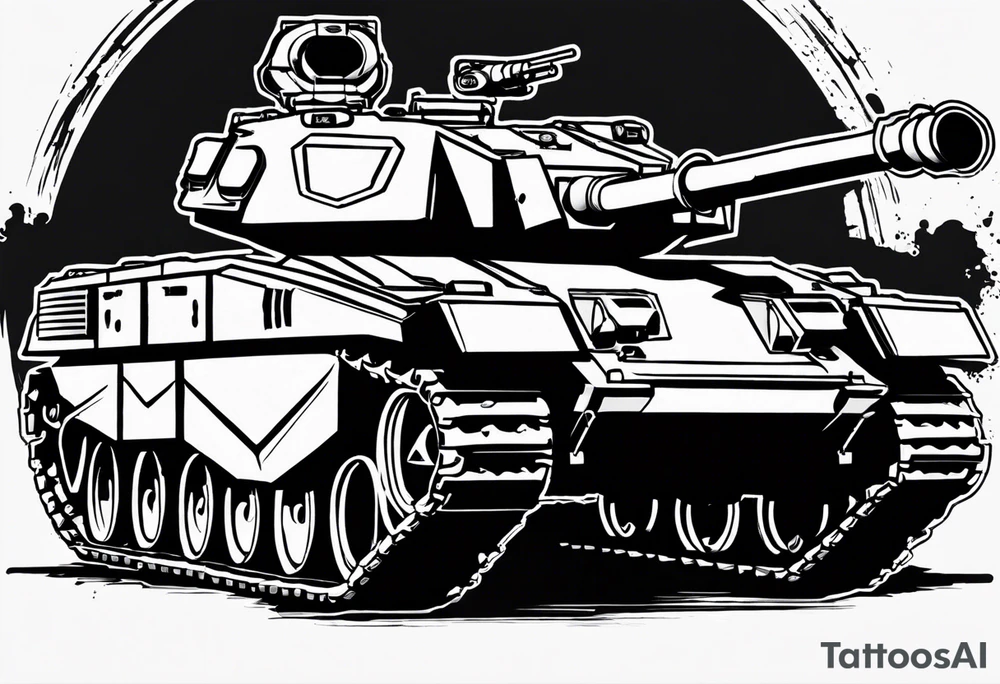 Small to medium sized tattoo of a halo 3 scorpion tank. Make sure you use the actual design of the halo 3 tank. Have the tank trampling over the word "everything" in the halo 3 font. Add the text word 'everything' to the bottom tattoo idea