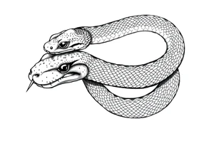 Can you give an example of a snake tattoo that wraps around the elbow and ends on the forearm on the ulnar side? With the words jealous, shame, and black heart subtly incorporated. tattoo idea
