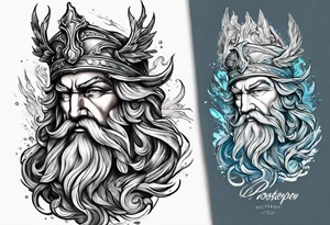 Poseidon tattoo idea