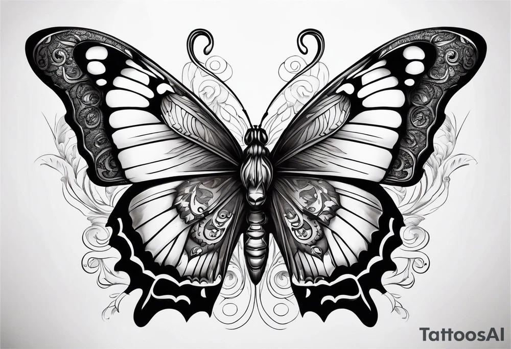 A butterfly that looks like a skull. tattoo idea