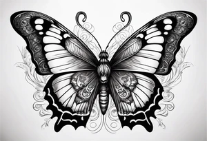 A butterfly that looks like a skull. tattoo idea