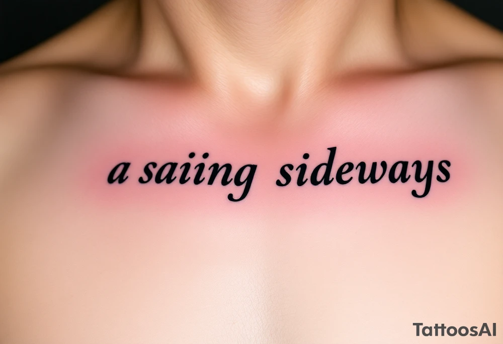 a saying sideways tattoo idea