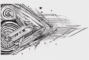 torn thick lines on a forearm. Not much of empty space tattoo idea