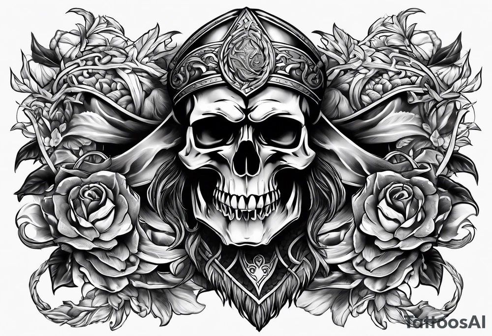 Viking skulls tattoo idea
