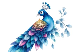 Peacock tattoo idea