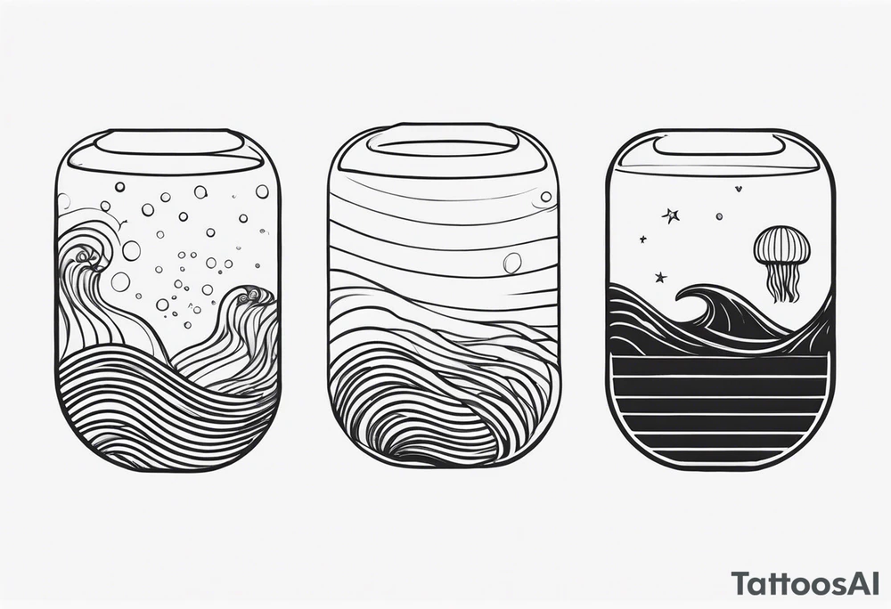 Ocean/waves, with/jellyfish/starfish/shells, for woman’s wrist tattoo idea Ocean/waves, with/jellyfish/starfish/shells, for woman’s wrist tattoo idea