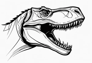 dinosaur with flames coming out of mouth tattoo idea