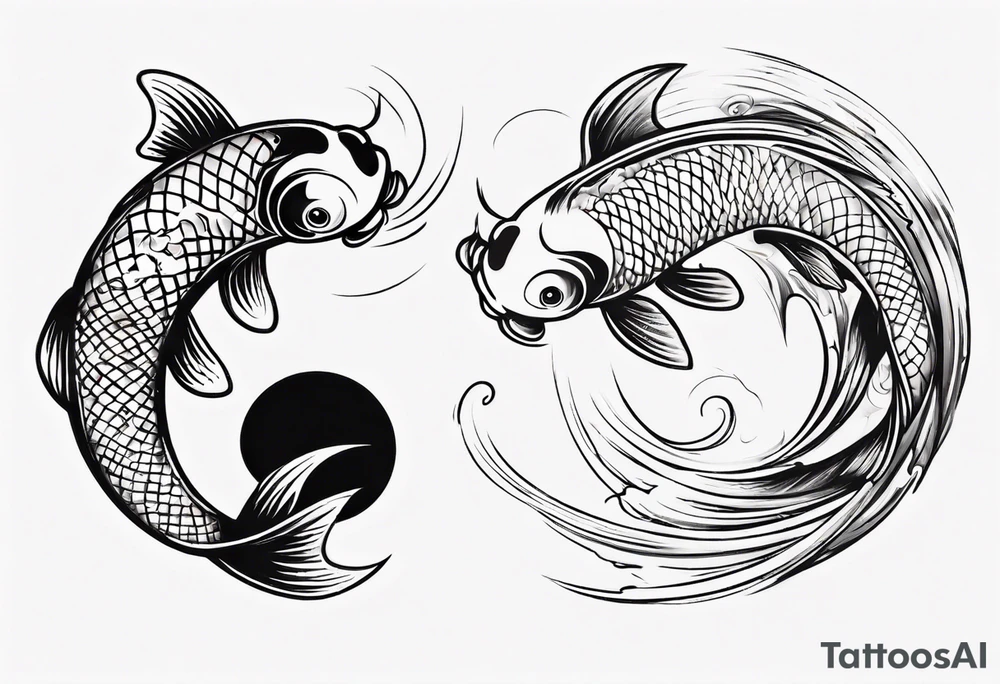 Koi Fish Yin Yang tattoo idea