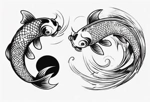 Koi Fish Yin Yang tattoo idea