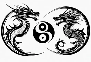 Two Dragons, Yin Yang tattoo idea