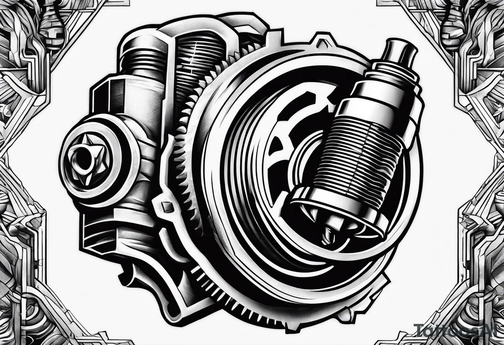 turbo,spark plug, mechanic tattoo idea