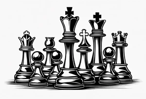King chess piece tattoo idea