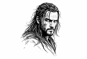 studio ghibli styled aragorn tattoo idea