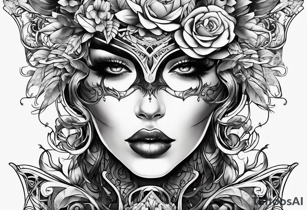strapshalter mit blumen tattoo idea