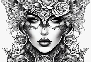 strapshalter mit blumen tattoo idea