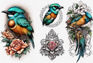 Motmot forearm tattoo tattoo idea