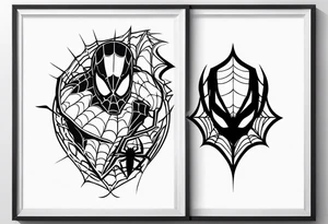 Couple tattoo with Venom and Spider-man tattoo idea