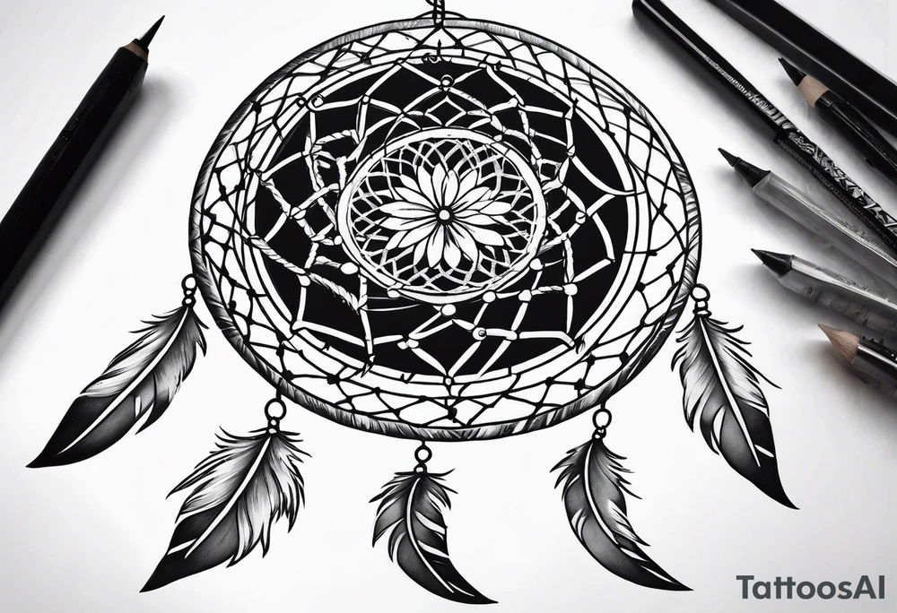 dream catcher tattoo idea