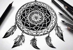 dream catcher tattoo idea