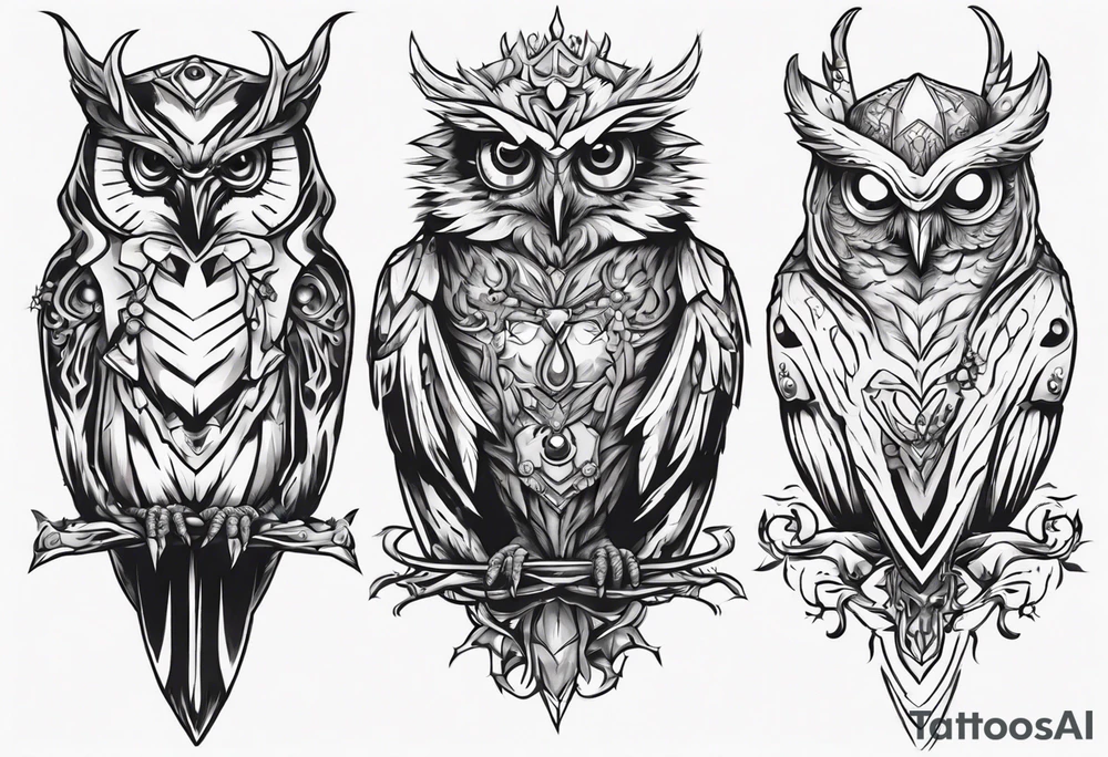 The Demon Owl Stolas, a Prince of Hell who is obsessed with gems, knowledge of astrology and poisonous plants. tattoo idea