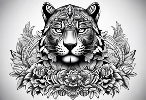 Aztec jaguar tattoo idea