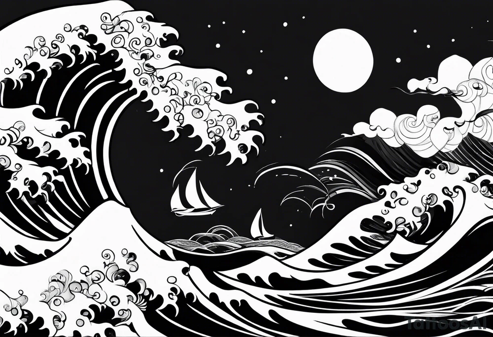 "come what may" written 
in waves tattoo idea