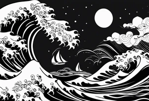 "come what may" written 
in waves tattoo idea