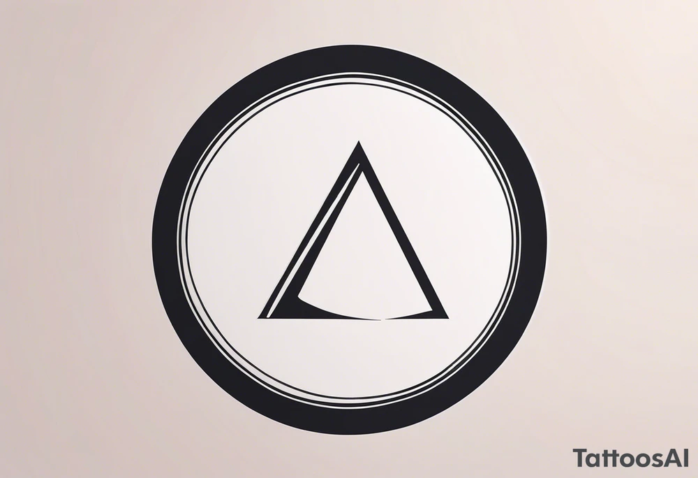 letter delta inside a circle, subtle, girly, simplistic tattoo idea