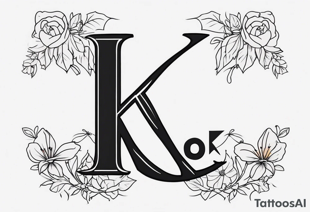 letter K tattoo idea