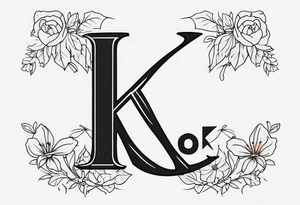letter K tattoo idea