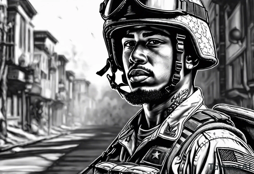 Army soldier tattoo idea