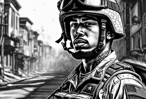 Army soldier tattoo idea