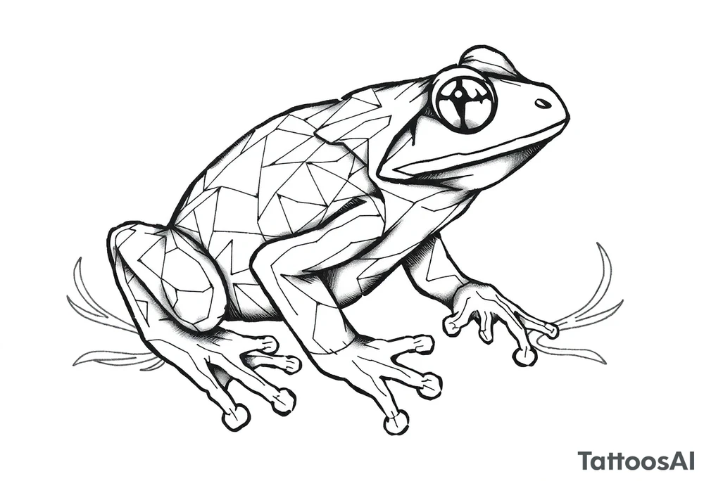 a psychedelic frog tattoo idea