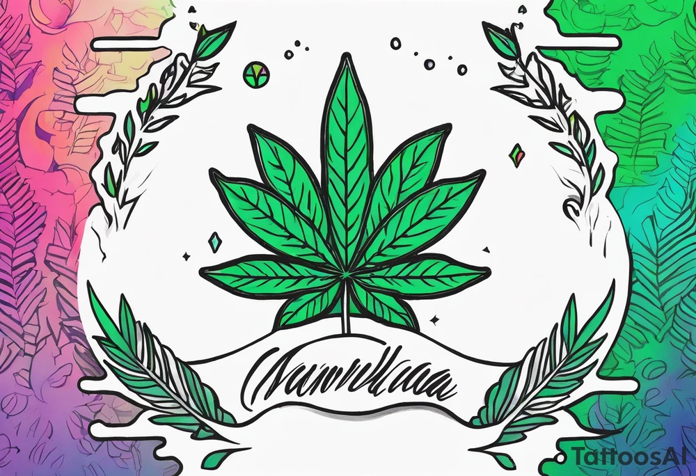Marijuana and Psychedelic inspired tattoo tattoo idea