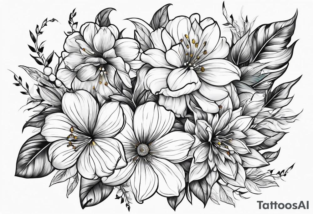 Gladolius flowers tattoo idea