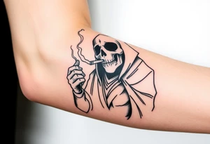 Ghost smoking tattoo idea