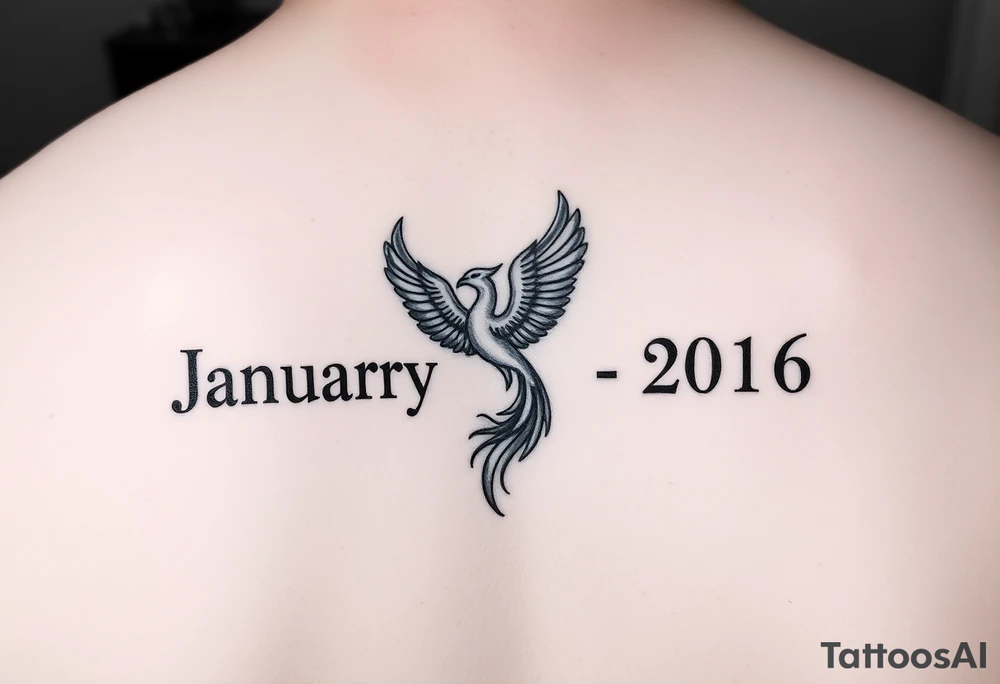 Roman numerals for January 6 2016 for wrist with a small phoenix tattoo idea