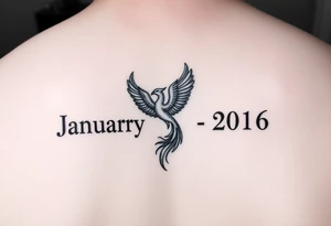 Roman numerals for January 6 2016 for wrist with a small phoenix tattoo idea