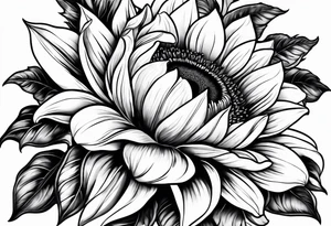 Sunflower, Rose, Lily tattoo idea