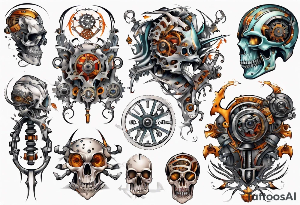 mechanical tattoo idea