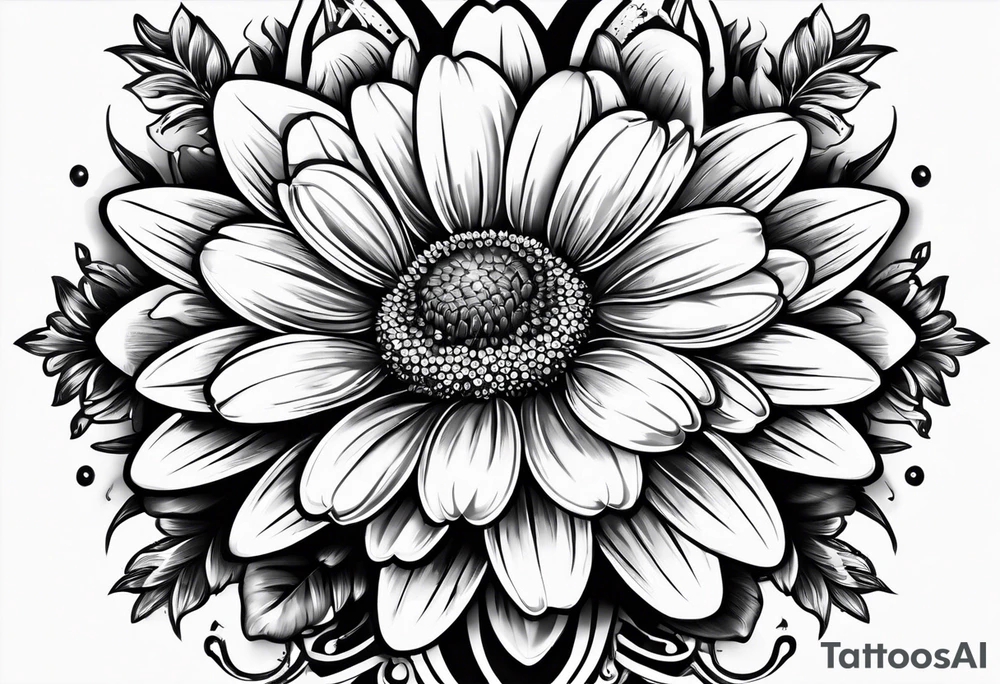 Daisy with 8 pedals tattoo idea