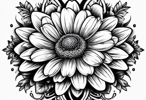 Daisy with 8 pedals tattoo idea