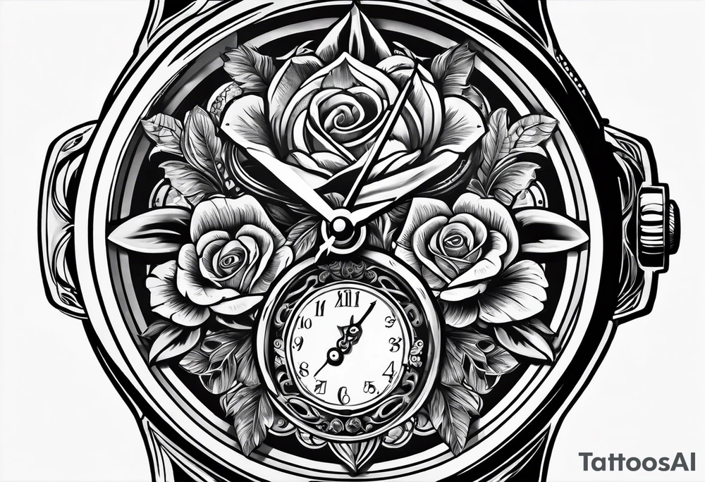 eine Taschenuhr mit kette tattoo idea