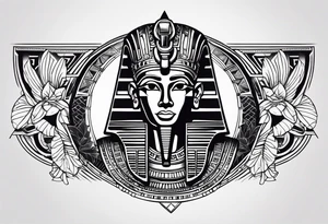 Black Egyptian with pharaoh tattoo idea