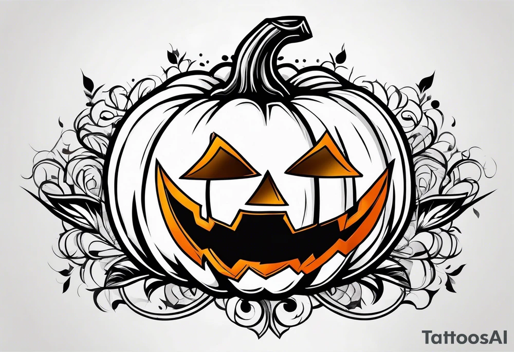 Simple pumpkin tattoo idea